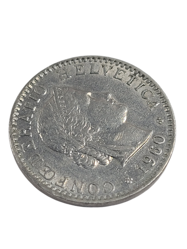 1960 B Switzerland 20 Rappen Coin Foreign Currency See Pictures - Picture 3 of 8