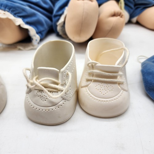 Cabbage Patch Niños Gemelos Niña y Niño Cabello Rubio Oscuro Ojos Azules 1986 Zapatos Xavier  - Imagen 19 de 22