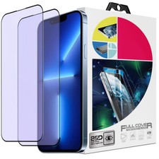 Eye Protection Glass for iPhone 14 Pro Max Anti Blue Light Screen Films 2PACK