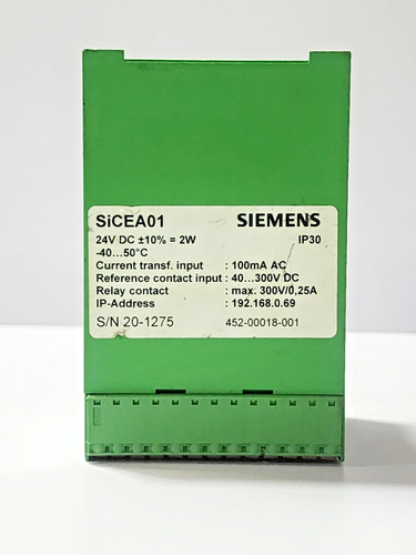 SIEMENS SICEA 01 CONTACT EROSION ANALYZER IP30 S/N 20-1275 - Picture 2 of 6