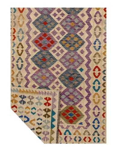 Multi color Flat weave kilim 6' 6''X 9' 7'' - Picture 4 of 5