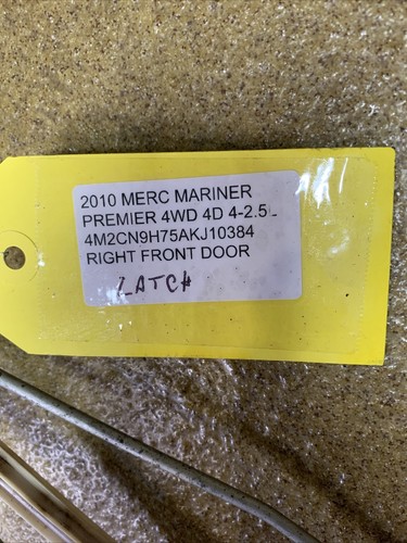2010 Mercury Mariner right front door Passenger Side latch B37 - Picture 2 of 5
