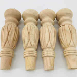 Unfinished 9.5" Detailed Table Legs - SET OF 4 - One leg ...