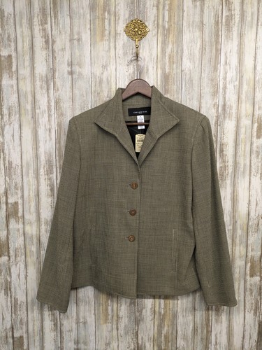 Vintage Jones New York Women's 100% Wool Blazer Tweed Pockets Size 8P $219 - Bild 1 von 11