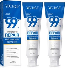 9.9% Hydroxyapatite Toothpastes for Enamel Protection and Tooth Strengthening, (