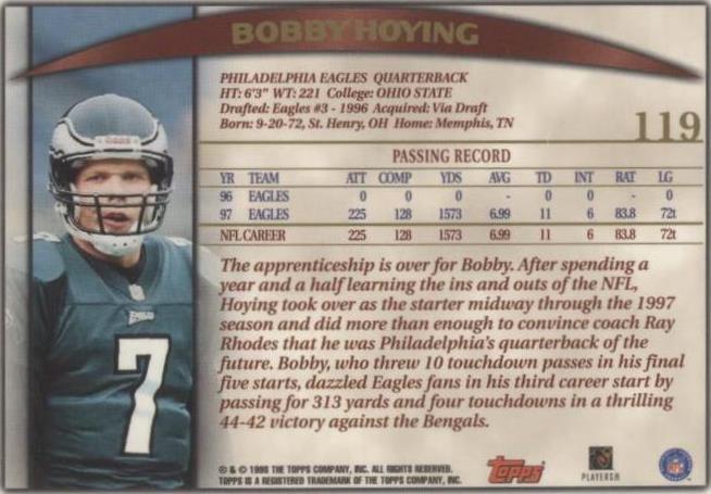 1998 Topps Bobby Hoying #119
