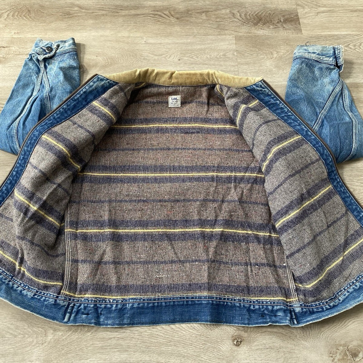 Vintage 60s 70s Lee 191-LB Denim Chore Blanket Lined Jacket Vintage 60s 70s Lee 191-LB Denim Chore Blanket Lined Jacket