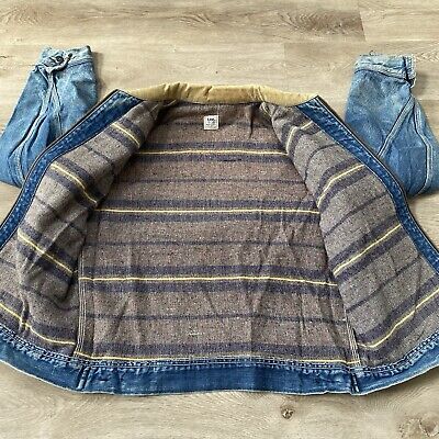 Vintage 60s 70s Lee 191-LB Denim Chore Blanket Lined Jacket Vintage 60s 70s Lee 191-LB Denim Chore Blanket Lined Jacket