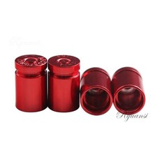 4pcs Bullet Shell Aluminum Car Tire Wheel Stem Air Valve Caps Suv Sleeve Covers