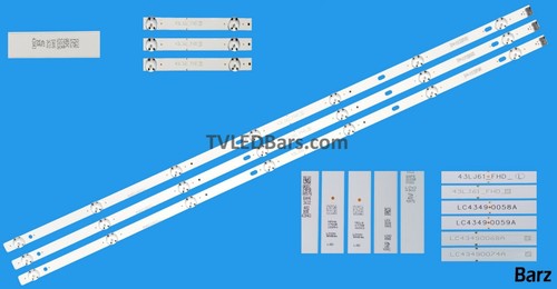 NUOVO array retroilluminazione barre LED LG 43UJ670V 43UJ651V 43UJ701V HC430DGN-ABSR1 ABSR2 - Foto 1 di 5