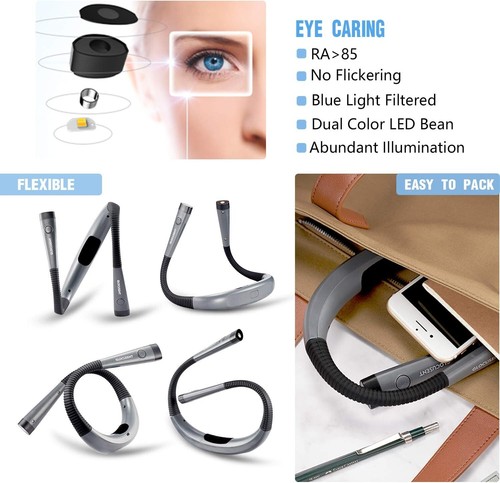 Glocusent LED Neck Light Book for Reading in Bed 30% OFF Free Shipping. - Picture 16 of 18