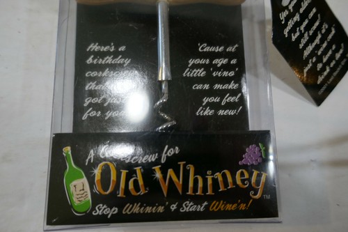  Screw Old Age  Corkscrew Wine Opener Cork Screw  Cap Lifter New in Package - Picture 2 of 4