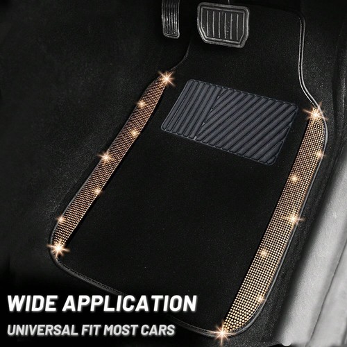 NBTEPEM Bling Car Floor Mats Full Set, Universal Fit Most Cars,SUV, Trucks, 4 Pc - Picture 14 of 62