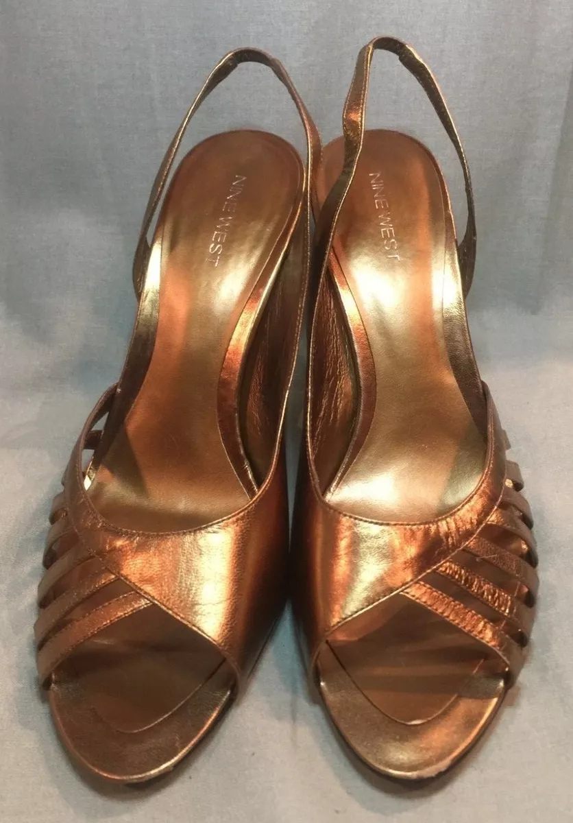 Nine west shop bronze heels