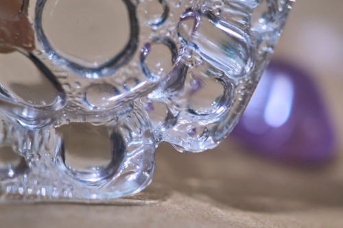 Libbey Pebble Clear 4" Square Ashtray, Bubble Texture Art Glass Vintage 1970s - Picture 10 of 15