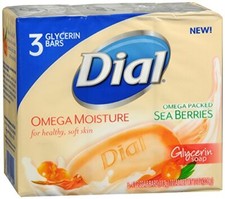 Omega Moisture Glycerin Bar Soap, Sea Berries, 3 Count (Pack of 1)