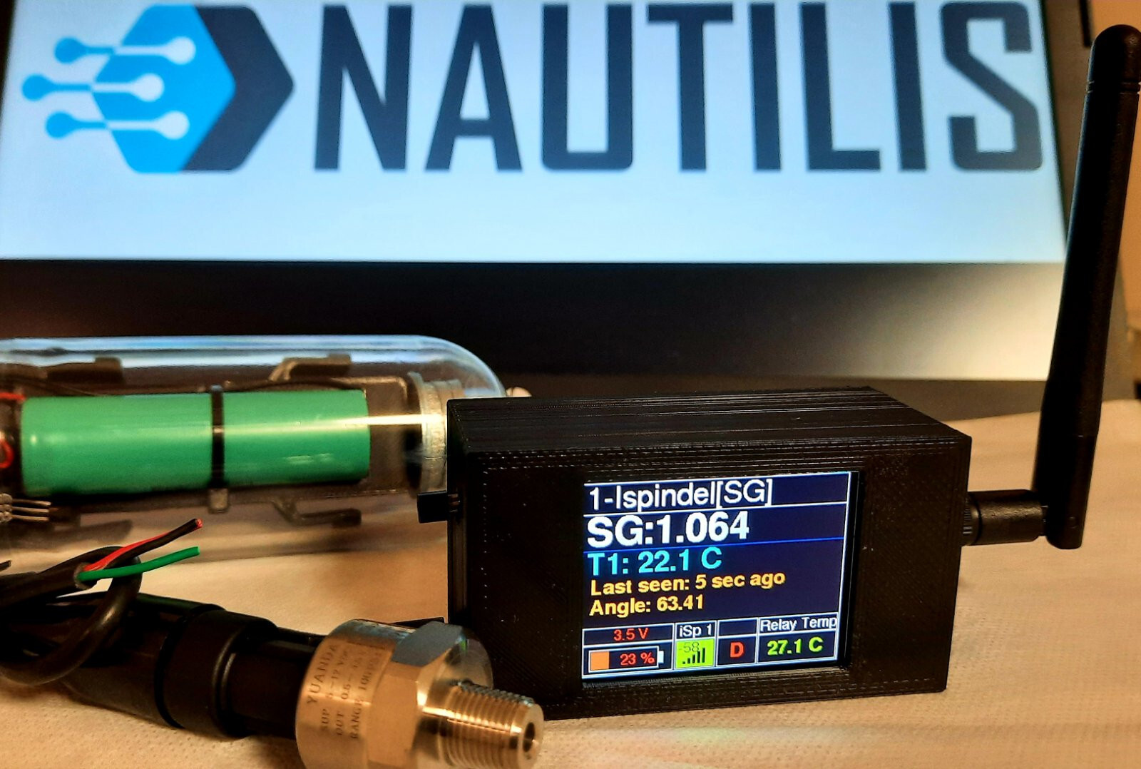 Nautilis iSpindel iRelay Plus with ambient thermometer & iSpindel Pill - Picture 7 of 13