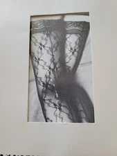 New Evan Picone Black M Romantic Lace Thigh Hi Pantyhose