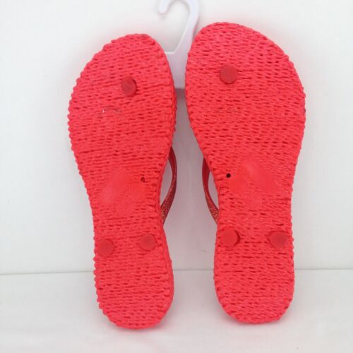 Chanclas rojas ILSE JACOBSEN Cheerful01 con brillo - tallas de EE. UU. de 6,5 a 11 - Imagen 2 de 3