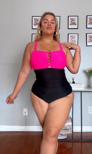 **Women's Plus Size One Piece Swimsuits Tummy Control Vintage Bathing Suits NEW - Picture 12 of 12