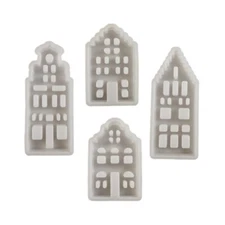 Flexible Canal House Ornament Silicone Molds for Detailed Canal House Figurines