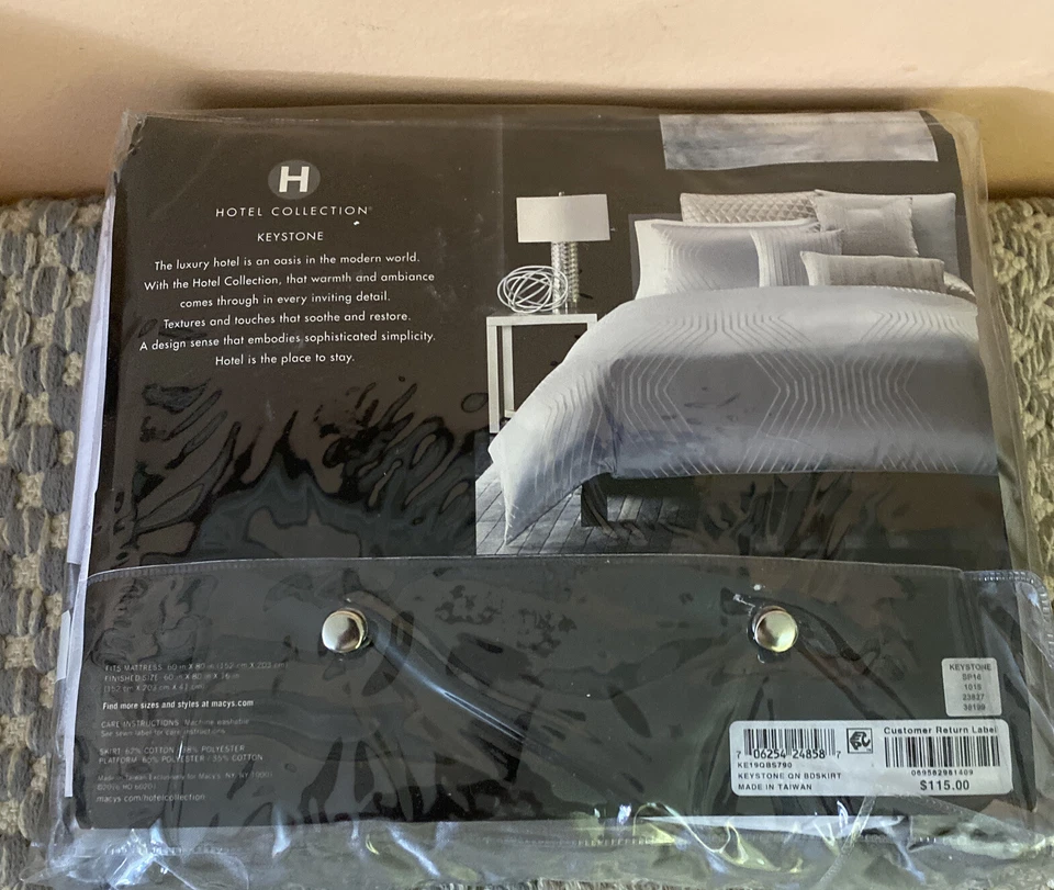 Falda cama abatible Keystone @ Hotel Collection tejido jacquard 16 pulgadas Foto 2 de 3