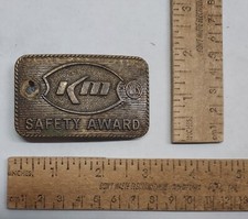 KM SAFETY AWARD - damaged - belt buckle - listing 7572
