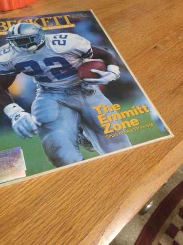 Beckett Football Card Mensile #71 Febbraio 1996 The Emmitt Smith Zone Cover VG - Foto 3 di 3