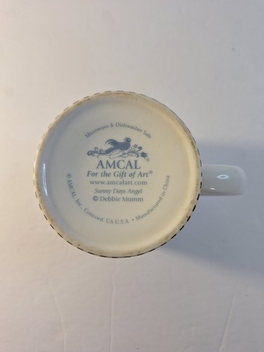 Amcal Debbie Mumm Sunny Days Angel Coffee Mug 14 Oz Garden Flowers Dove Bird - Picture 6 of 7