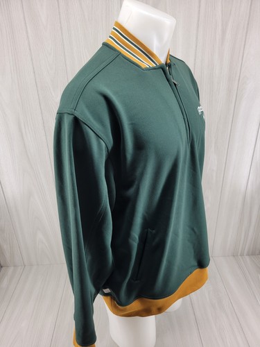 Rebook Classic Men’s Green 1/4 Zip Pullover Track Jacket Top Size Medium - Picture 7 of 11