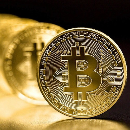 BITCOIN moneta in metallo souvenir criptovaluta in oro da collezione - Foto 8 di 8