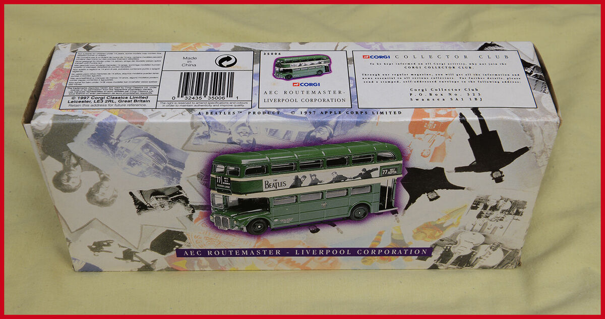 The Beatles 1997 Corgi 35006 AEC Routemaster Liverpool Bus The Beatles 1997 Corgi 35006 AEC Routemaster Liverpool Bus