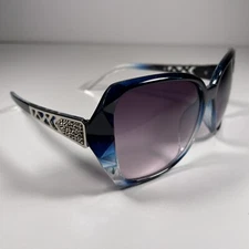 Sunglasses Crystal Blue Frames Havana Pink Gradient Lense 5101 58 17-132 