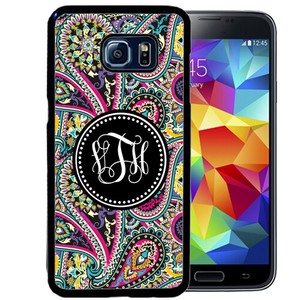 Monogram-Case-Fits-Samsung-Note-10-9-7-5-4-Black-Pink-Paisley
