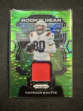 2023 Panini Prizm Kayshon Boutte Neon Green Pulsar Rookie Gear Patch Patriots