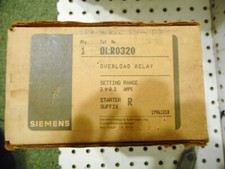 NEW  OLD STOCK  SIEMENS OLR0320 OVERLOAD RELAY