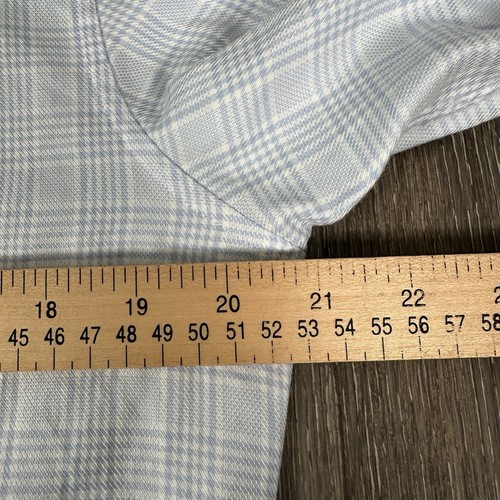 Stenstroms Fitted Body Button Up Dress Shirt Men M 15 3/4 40 Blue Plaid Cutaway - Picture 13 of 17