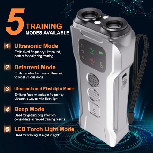 Repelente ultrasónico para perros dispositivo antiladridos dejar de ladrar herramienta de entrenamiento humano para mascotas - Imagen 2 de 10