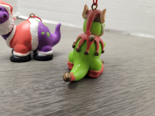 Vtg Dinosaur Christmas Ornaments House Of Lloyd Dino Holidays Set 1993 With Box - Picture 14 of 21
