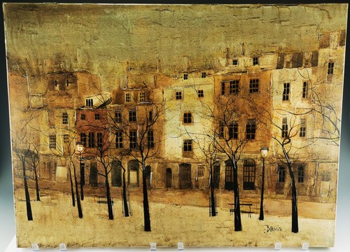 Georges DAMIN (1942 -) Huile sur toile - Ecole Lyonnaise XXe - 54 x73 cm - Picture 2 of 8