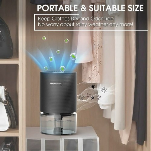 KLOUDIC AZ-CS03 700ml Small Dehumidifiers with LED Light 2200 Cubic feet (215 - 第 7/7 張圖片