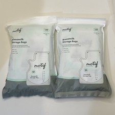 2 Packs Motif Medical Breast Milk Storage Bags 8oz Single Use 200 NEW SEALED