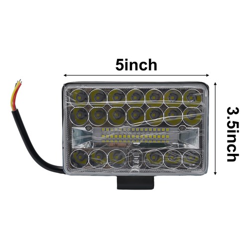 Rectangular Car LED Lights 2Pcs 3X5\" Inch Brand New Chrome Dust-proof Practical - Picture 9 of 24