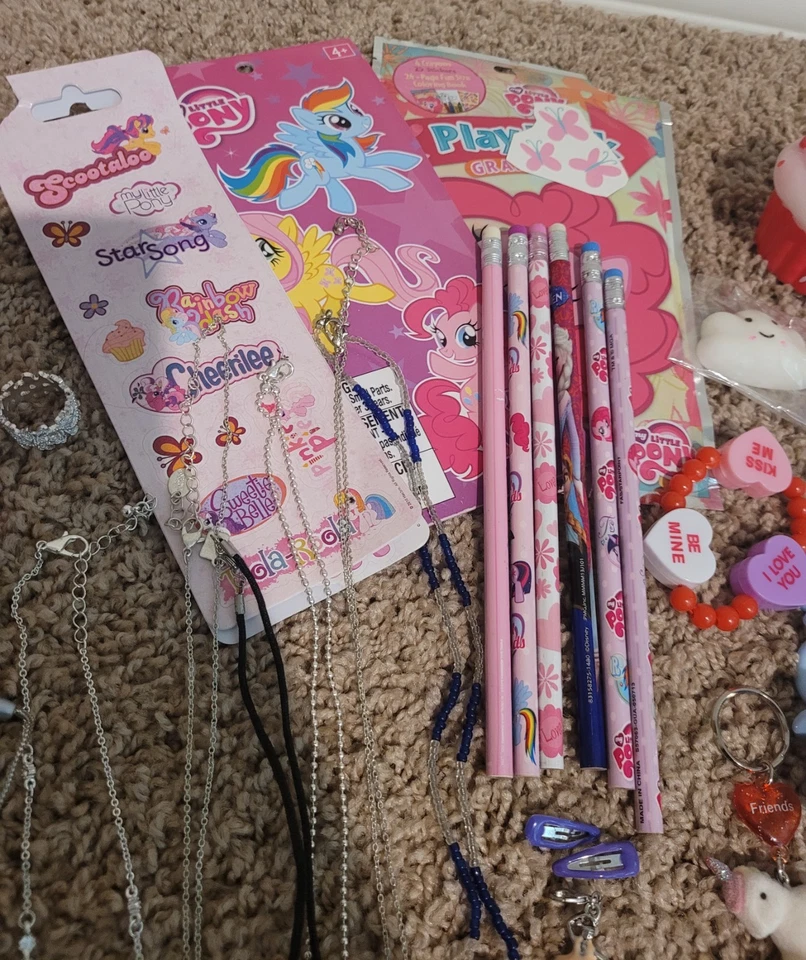 Lote Paquete Kawaii Hada Kei Lindo Núcleo Pastel Kawaii Kei Joyería Rosa Foto 3 de 4