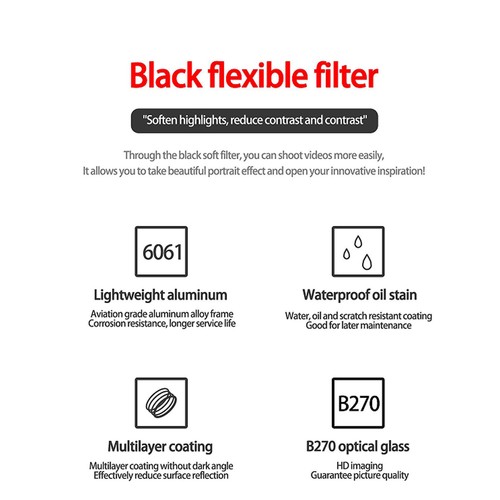 Black Diffusion 1/8 Lens Filter Black Mist Diffusion Lens Filter For Video - Picture 21 of 24