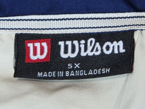 Wilson Tennis Tracksuit Mens 5X Blue White Stripe 90s Y2K Vtg Track Jacket 5XL - Picture 3 of 9