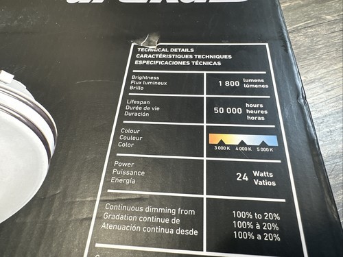 ARTIKA Horizon Tunable LED Ceiling Light Fixture FM‑HOC‑C2 New In Box - Picture 7 of 12
