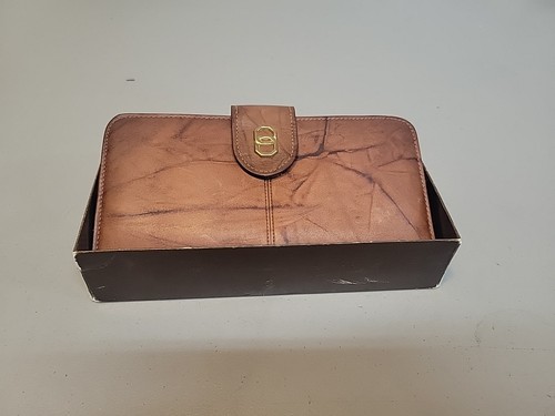 ¿Nuevo? Cartera Baronet Vintage Cuero Bloqueo de Beso Marrón con Caja - Envío Gratis - Imagen 1 de 9