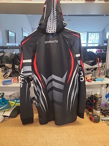 SHIMANO Cycling Full Zip Hooded Long Sleeve Top Size Medium In Great Condition  - Picture 6 of 6