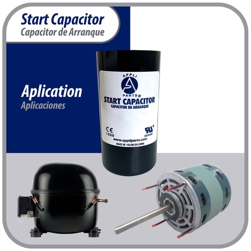 Appli Parts condensador de arranque motor 400-480 Mfd (microfaradios) uF 250VAC universal - Imagen 4 de 8